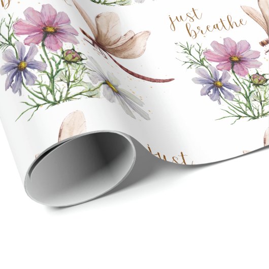 Dragonfly | Breathe Geschenke Wrap Geschenkpapier (Rolleneckpunkt)