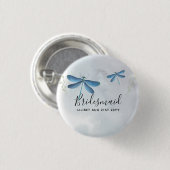 DragonFly BRIDESMAID Brautparty Personalisiert Button (Vorne & Hinten)