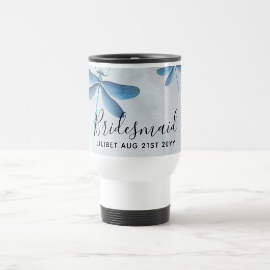 DragonFly BRIDESMAID Brautparty Personalisiert Reisebecher (Mittel)
