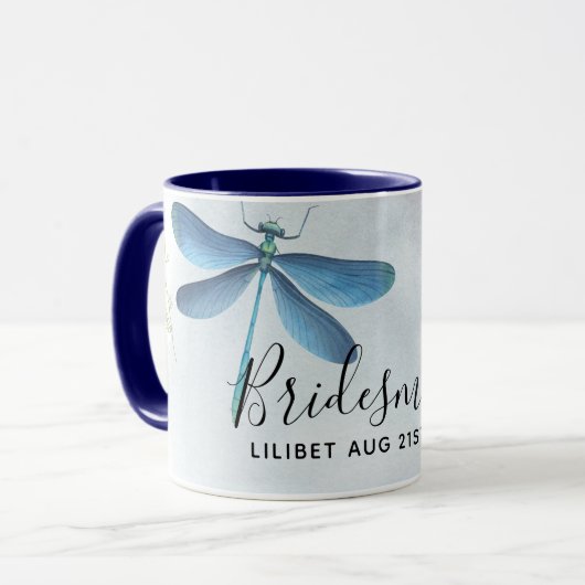 DragonFly BRIDESMAID Brautparty Personalisiert Tasse (Vorderseite Links)