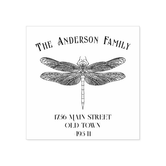 Dragonfly-Briefmarke Gummistempel (Prägung)