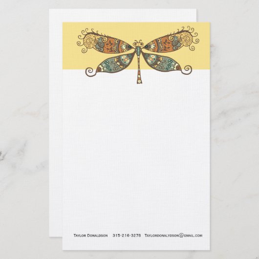 Dragonfly Briefpapier (Vorne/Hinten)
