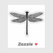 Dragonfly Bug Insect Natur Silhouette Art Aufkleber (Blatt)