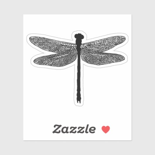 Dragonfly Bug Insect Natur Silhouette Art Aufkleber (Blatt)