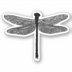 Dragonfly Bug Insect Natur Silhouette Art Aufkleber