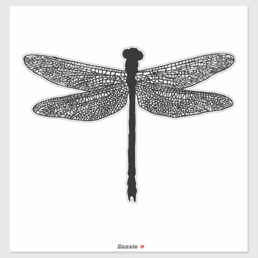 Dragonfly Bug Insect Natur Silhouette Aufkleber (Blatt)