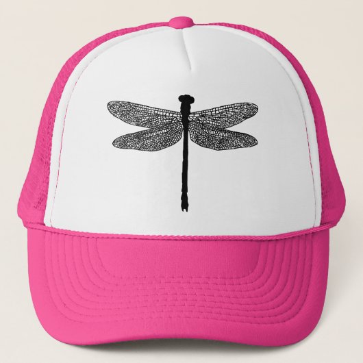Dragonfly Bug Insect Silhouette Art Truckerkappe (Vorderseite)