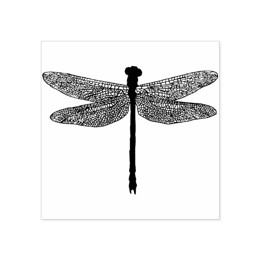 Dragonfly Bug Insect Silhouette Gummistempel (Prägung)