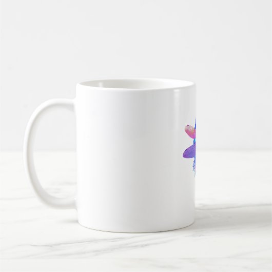 Dragonfly buntes Bild Geschenkidee Kaffeetasse (Links)