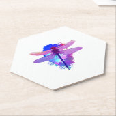 Dragonfly buntes Bild Geschenkidee Untersetzer (angewinkelt)