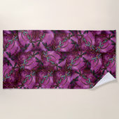 Dragonfly Burgundy Flit Beach Handtuch (Vorderseite)