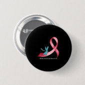 Dragonfly Burgundy Ribbon Brain Aneurysm Bewusstse Button (Vorne & Hinten)