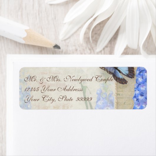 Dragonfly Butterfly Delphinium in Poppel Blumenstr (Insitu)