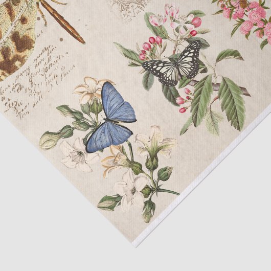 Dragonfly Butterfly Moth Blume Seidenpapier (Ausschnitt)