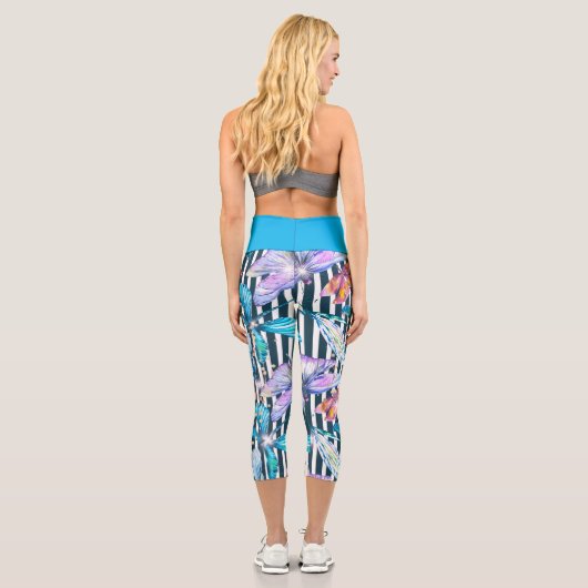 Dragonfly Capris farbenfroh mit schwarzen Streifen (Rückseite)