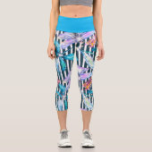 Dragonfly Capris farbenfroh mit schwarzen Streifen (Vorderseite)