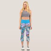 Dragonfly Capris farbenfroh mit schwarzen Streifen (Vorderseite)