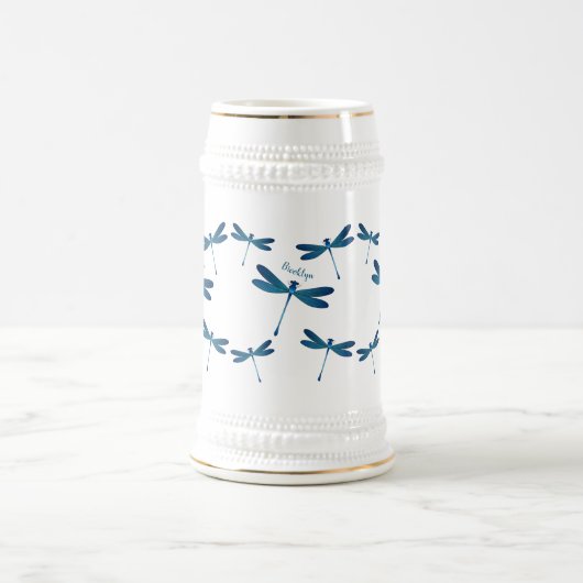 Dragonfly-Cartoon Bierglas (Mittel)