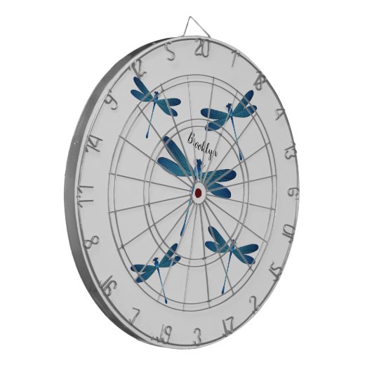 Dragonfly-Cartoon Dartscheibe (Vorderseite Links)