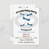 Dragonfly-Cartoon Einladung (Vorne/Hinten)