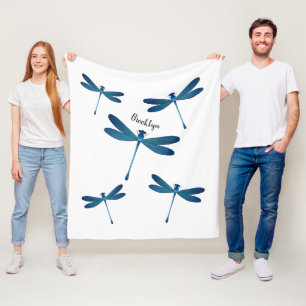 Dragonfly-Cartoon Fleecedecke