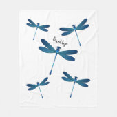 Dragonfly-Cartoon Fleecedecke (Vorderseite)