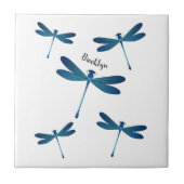 Dragonfly-Cartoon Fliese (Vorderseite)