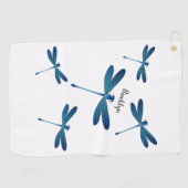 Dragonfly-Cartoon Golfhandtuch (Horizontal)