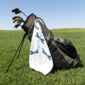 Dragonfly-Cartoon Golfhandtuch (Gras)