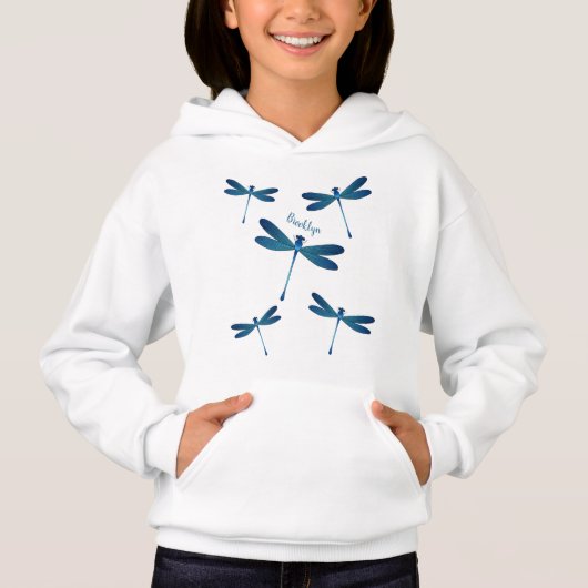 Dragonfly cartoon illustration hoodie (Vorderseite)