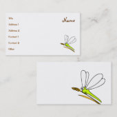 Dragonfly-Cartoon-Illustration Visitenkarte (Vorne/Hinten)