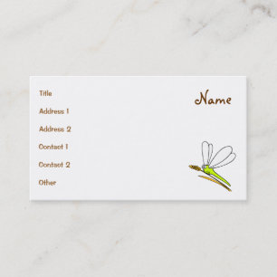Dragonfly-Cartoon-Illustration Visitenkarte