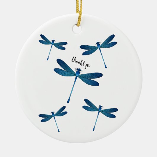 Dragonfly-Cartoon Keramik Ornament (Vorne)