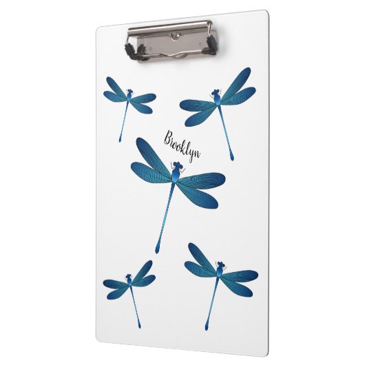 Dragonfly-Cartoon Klemmbrett (Links)