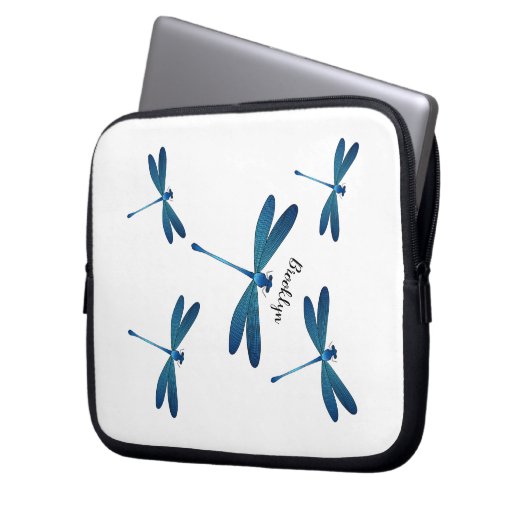 Dragonfly-Cartoon Laptopschutzhülle (Vorderseite Links)
