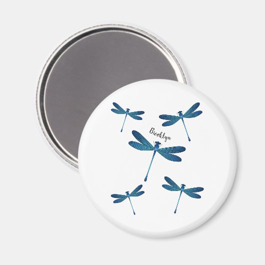 Dragonfly-Cartoon Magnet (Vorderseite/Rückseite)