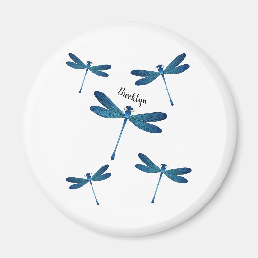 Dragonfly-Cartoon Magnet (Vorne)