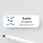 Dragonfly-Cartoon Namensschild (Beispiel)