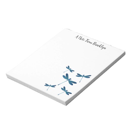 Dragonfly-Cartoon Notizblock (Rotiert)