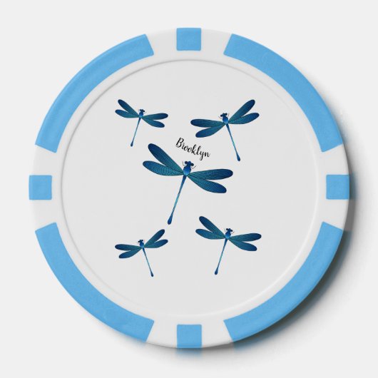 Dragonfly-Cartoon Pokerchips (Vorderseite)