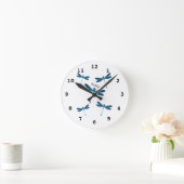 Dragonfly-Cartoon Runde Wanduhr (Zuhause)