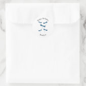Dragonfly-Cartoon Runder Aufkleber (Tasche)