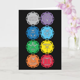 Dragonfly Chakras Design Karte