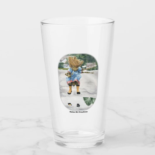 Dragonfly Child Jumping Fun Fantasy Drink Glas (Vorderseite)