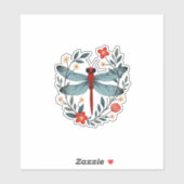 Dragonfly Christmas T-Shirt_1 (1) Aufkleber (Blatt)