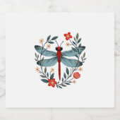 Dragonfly Christmas T-Shirt_1 (1) Schaumweinetikett (Einzelnes Label)