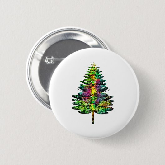 Dragonfly Christmas Tree Dragonfly Xmas Button (Vorne & Hinten)