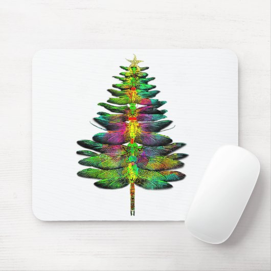 Dragonfly Christmas Tree Dragonfly Xmas  Mousepad (Mit Mouse)