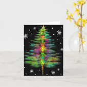Dragonfly Christmas Tree Dragonfly Xmas T Shirt Karte (Gelbe Blume)