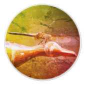 Dragonfly Co Pilot Insekt Abstrakt Grunge Keramikknauf (Vorderseite)